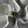 925 Sterling Silver Peridot Ring Size 6