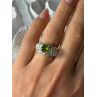 925 Sterling Silver Peridot Ring Size 6