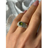 925 Sterling Silver Peridot Ring Size 6