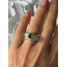 925 Sterling Silver Peridot Ring Size 6