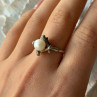 925 Sterling Silver Pearl Ring Size 9