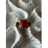 925 Sterling Silver Carnelian & Garnet Ring Size 7