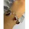 Starry Sky 925 Sterling Silver Amber Bracelet Length 7.5