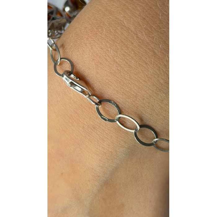 Starry Sky 925 Sterling Silver Amber Bracelet Length 7.5