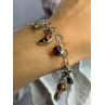 Starry Sky 925 Sterling Silver Amber Bracelet Length 7.5