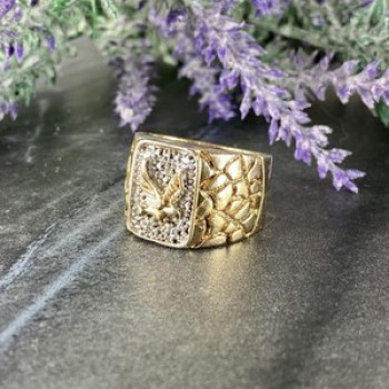 Men'S 925 Sterling Silver Gold Plated 