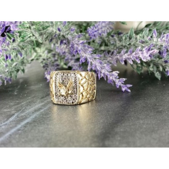 Men'S 925 Sterling Silver Gold Plated 