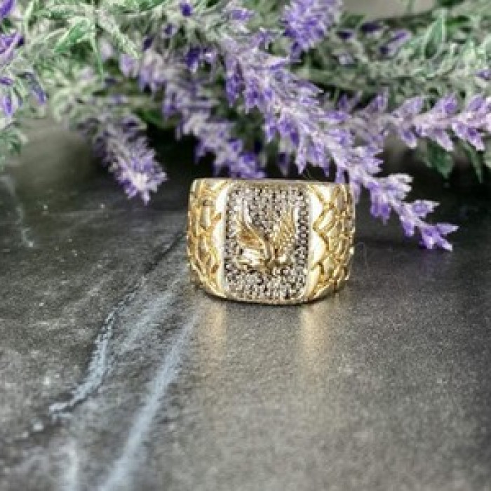 Men'S 925 Sterling Silver Gold Plated 