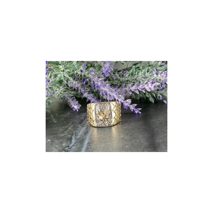 Men'S 925 Sterling Silver Gold Plated 