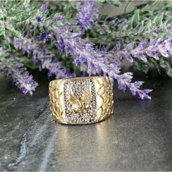 Men'S 925 Sterling Silver Gold Plated 