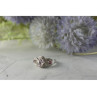 925 Sterling Silver Morganite, Rubellite and Quartz Ring Size 5.5