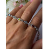 925 Sterling Silver Amethyst Citrine Garnet Peridot Topaz Bracelet Length 7.5 In