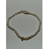18K YELLOW GOLD BRACELET FRESHWATER PEARLS SIZE 7.5