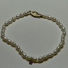 18K YELLOW GOLD BRACELET FRESHWATER PEARLS SIZE 7.5
