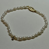18K YELLOW GOLD BRACELET FRESHWATER PEARLS SIZE 7.5