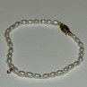 18K YELLOW GOLD BRACELET FRESHWATER PEARLS SIZE 7.5