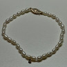 14K YELLOW GOLD BRACELET FRESHWATER PEARLS SIZE 7