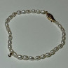14K YELLOW GOLD BRACELET FRESHWATER PEARLS SIZE 7
