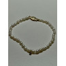 14K YELLOW GOLD BRACELET FRESHWATER PEARLS SIZE 7