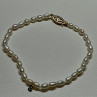 14K YELLOW GOLD BRACELET FRESHWATER PEARLS SIZE 7