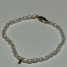 14K YELLOW GOLD BRACELET FRESHWATER PEARLS SIZE 7