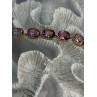 925 Sterling Silver Gold Plated Pink Mystic Topaz Bracelet Length 8.5 Inch