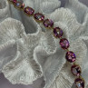 925 Sterling Silver Gold Plated Pink Mystic Topaz Bracelet Length 8.5 Inch