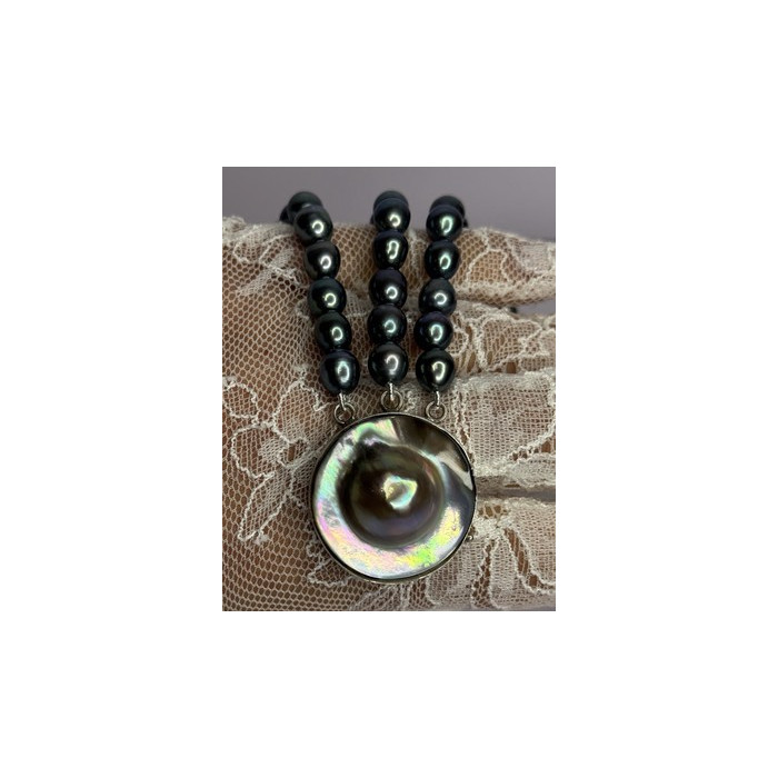 925 Sterling Silver Unique Bracelet Freshwater Pearls Lenght 8 Inch