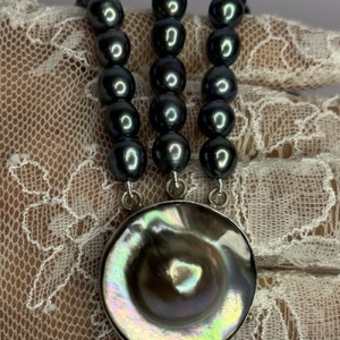 925 Sterling Silver Unique Bracelet Freshwater Pearls Lenght 8 Inch