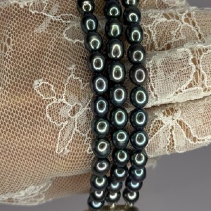 925 Sterling Silver Unique Bracelet Freshwater Pearls Lenght 8 Inch