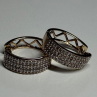 10K Yellow Gold Diamonds 0.9 Carat Earrings Length 18 mm