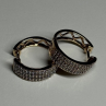 10K Yellow Gold Diamonds 0.9 Carat Earrings Length 18 mm
