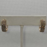 10K Yellow Gold Diamonds 0.9 Carat Earrings Length 18 mm