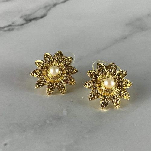 925 STERLING SILVER GOLD PLATED PEARLS 