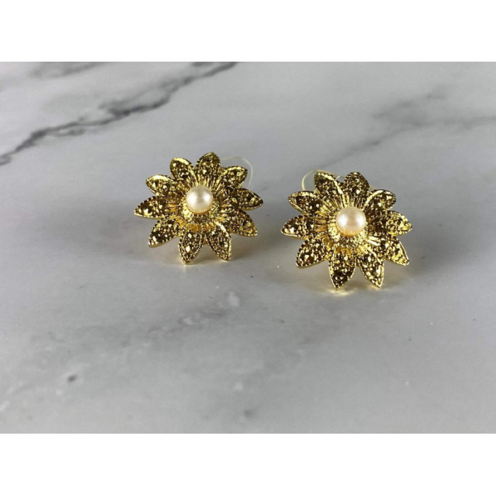 925 STERLING SILVER GOLD PLATED PEARLS 