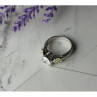 925 Sterling Silver White & Green CZ Ring Size 6.5