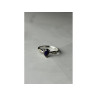 925 Sterling Silver Sapphire & White/Colorless Topaz Ring Size 7.5