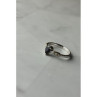 925 Sterling Silver Sapphire & White/Colorless Topaz Ring Size 7.5