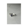 925 Sterling Silver Sapphire & White/Colorless Topaz Ring Size 7.5