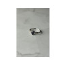 925 Sterling Silver Sapphire & White/Colorless Topaz Ring Size 7.5