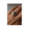 925 Sterling Silver Pearl and Marcasites Ring Size 6.5