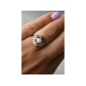 925 Sterling Silver Pearl and Marcasites Ring Size 6.5