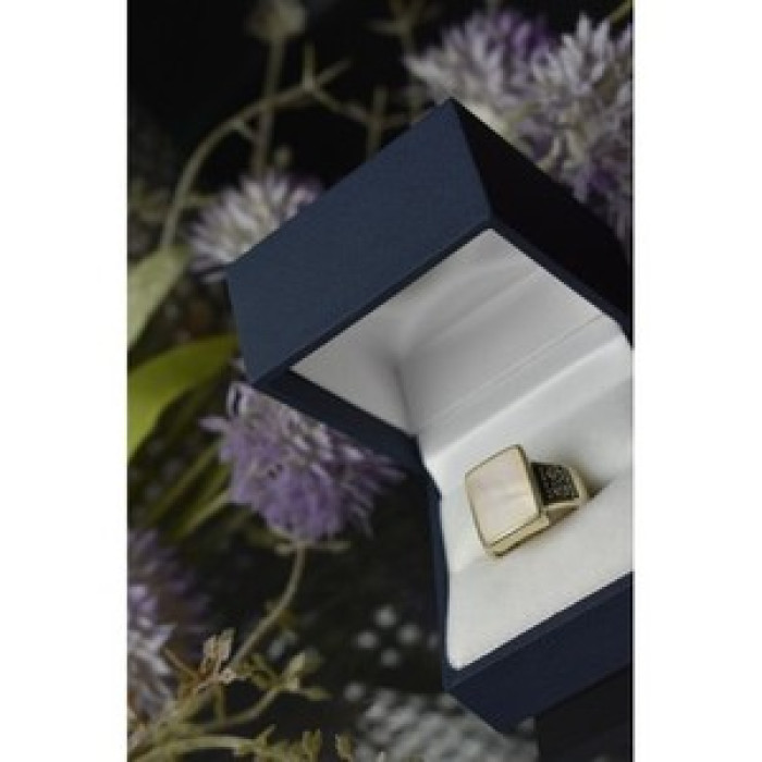 925 Sterling Silver Mother of Pearl Ring Size 6.5