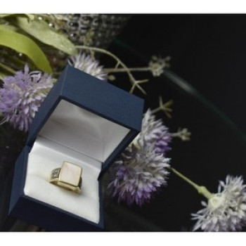 925 Sterling Silver Mother of Pearl Ring Size 6.5