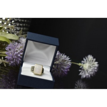 925 Sterling Silver Mother of Pearl Ring Size 6.5