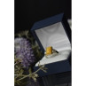 925 Sterling Silver Yellow Jasper Ring Size 7.5