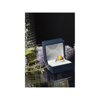 925 Sterling Silver Yellow Jasper Ring Size 7.5