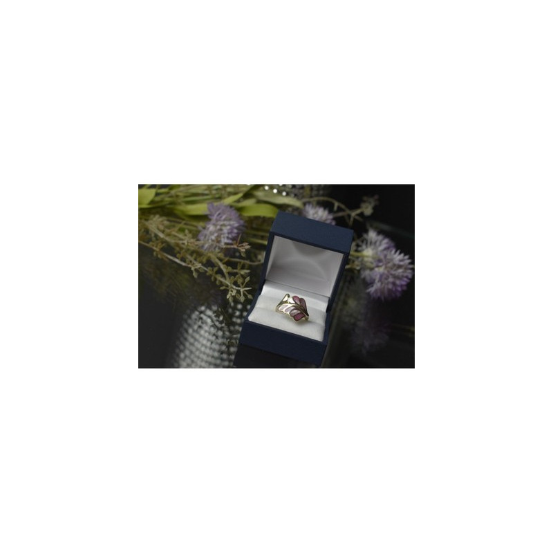 925 Sterling Silver Mother of Pearl Inserts Ring Size 6.5