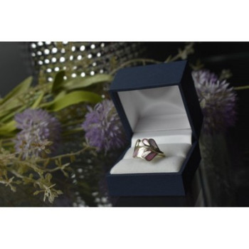 925 Sterling Silver Mother of Pearl Inserts Ring Size 6.5