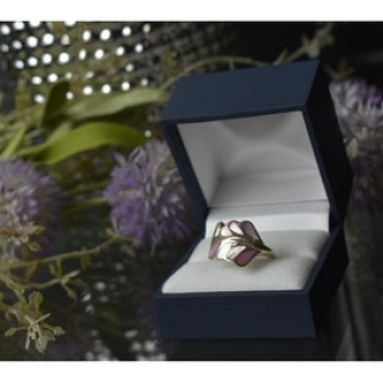 925 Sterling Silver Mother of Pearl Inserts Ring Size 6.5